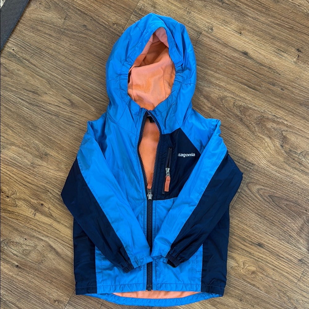 Patagonia Blue and Orange Hooded Jacket